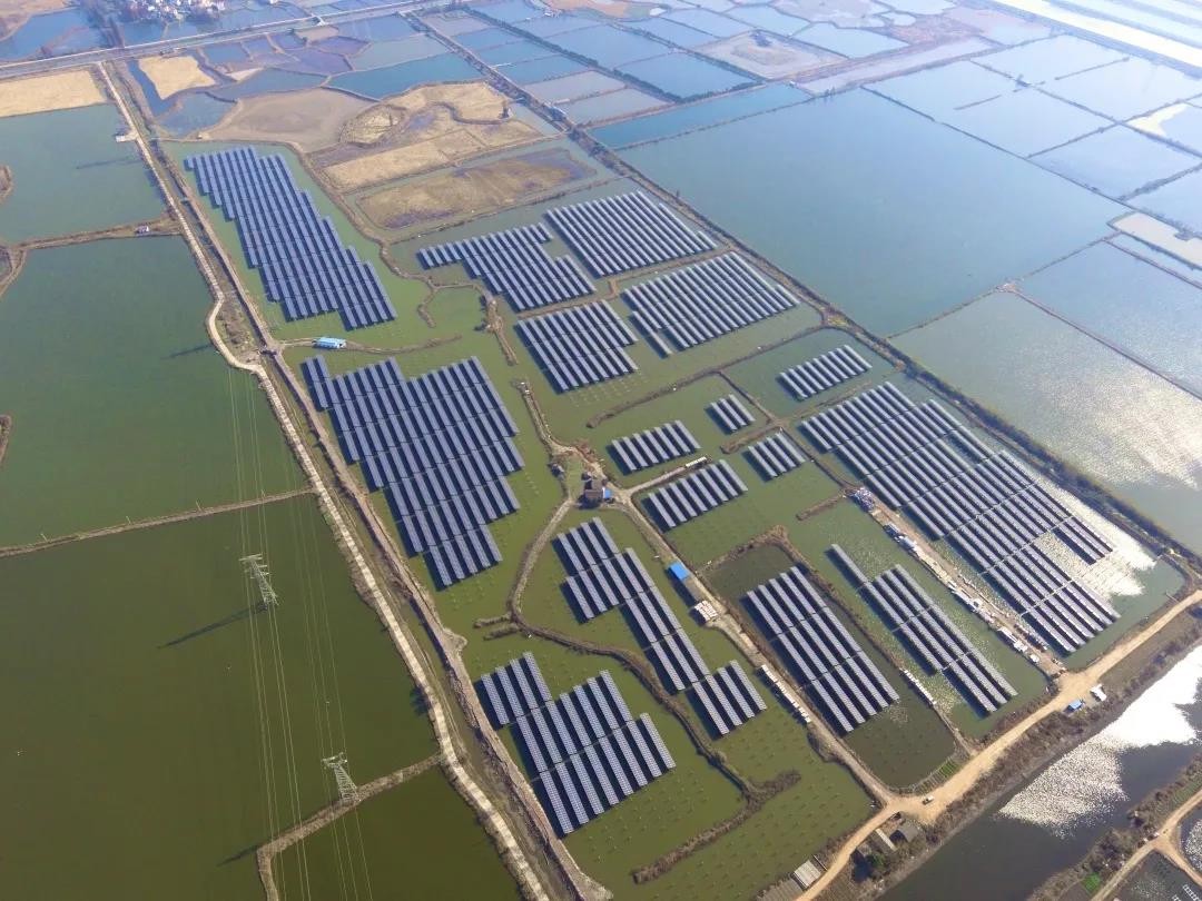 A Fishery-solar Masterpiece in the Watery Town - www.LEHU.com's 110 MW PV Project in Tongling, Anhui Province Successfully Connected to the Grid for Power Generation